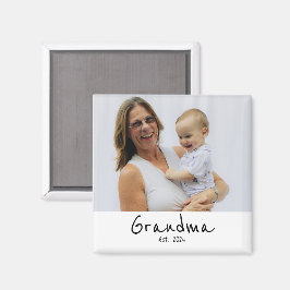 Oma Opgericht Foto Cadeau Magneet