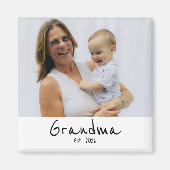 Oma Opgericht Foto Cadeau Magneet (Voorkant)