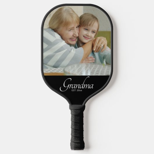 Oma Opgericht Foto Cadeau Pickleball Paddle (Voorkant)