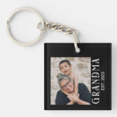 Oma Opgericht Foto Cadeau Sleutelhanger (Voorkant)