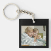 Oma Opgericht Foto Cadeau Sleutelhanger (Voorkant)
