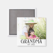 Oma Opgericht Foto Geschenk Magneet (Voorkant / Achterkant)