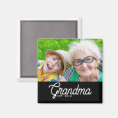Oma Opgericht Foto Oma-dag Magneet (Voorkant / Achterkant)