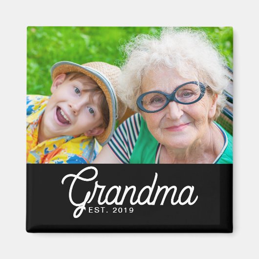 Oma Opgericht Foto Oma-dag Magneet (Voorkant)