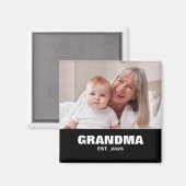 Oma Opgericht Foto Oma/opa Dag Magneet (Voorkant / Achterkant)