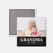 Oma Opgericht Foto Oma/opa Dag Magneet (Voorkant / Achterkant)