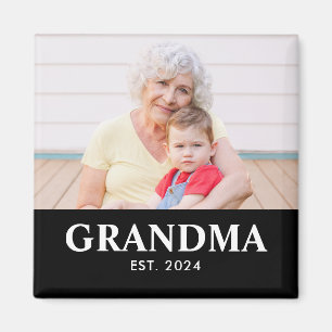 Oma Opgericht Foto Oma/opa Dag Magneet