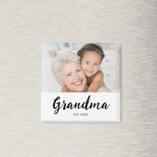 Oma Opgericht Foto Ouderdag Magneet