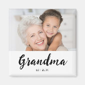Oma Opgericht Foto Ouderdag Magneet (Voorkant)
