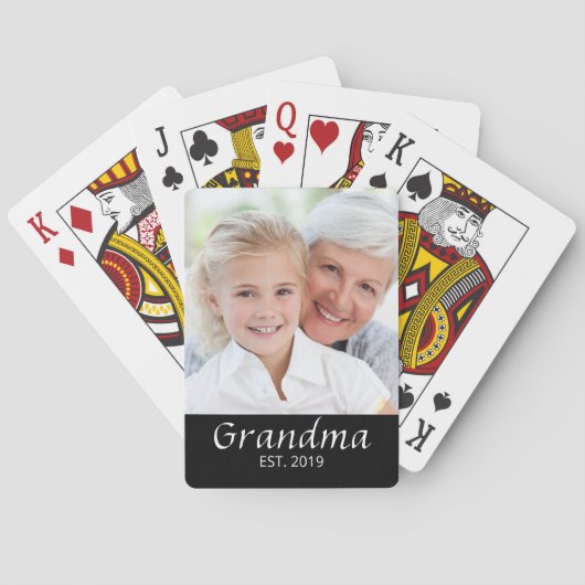 Oma Opgericht Foto  Pokerkaarten (Achterkant)
