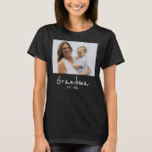 Oma Opgericht Foto witte script T-shirt (Voorkant)