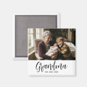 Oma Opgericht Fotocadeau Magneet (Voorkant / Achterkant)