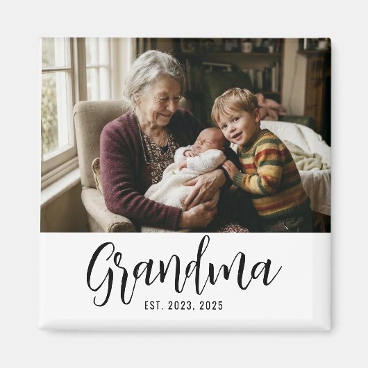 Oma Opgericht Fotocadeau Magneet (Voorkant)