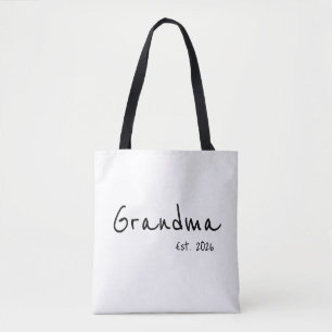 Oma Opgericht In Zwarte Schrift Tote Bag