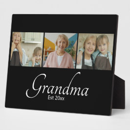 Oma Opgericht Jaar Aangepaste 3 Foto Collage Cadea Fotoplaat