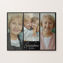 Oma Opgericht Jaar Aangepaste 3 Foto Collage Cadea Legpuzzel