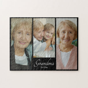 Oma Opgericht Jaar Aangepaste 3 Foto Collage Cadea Legpuzzel