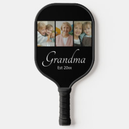 Oma Opgericht Jaar Aangepaste 3 Foto Collage Cadea Pickleball Paddle