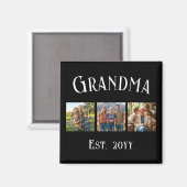 Oma Opgericht Jaar Aangepaste Naam 3 Foto Magneet (Voorkant / Achterkant)