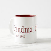  Oma opgericht jaar Tweekleurige Koffiemok (Voorkant links)