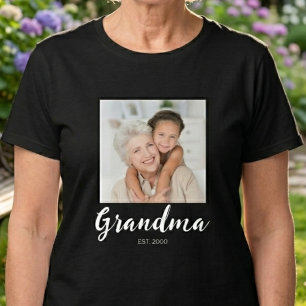 Oma Opgericht Schrift Foto  T-shirt