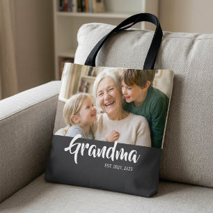 Oma Opgericht Schrift Foto Tote Bag