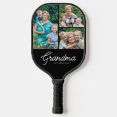 Oma Opgericht Script 3 Foto Pickleball Paddle (Achterkant)
