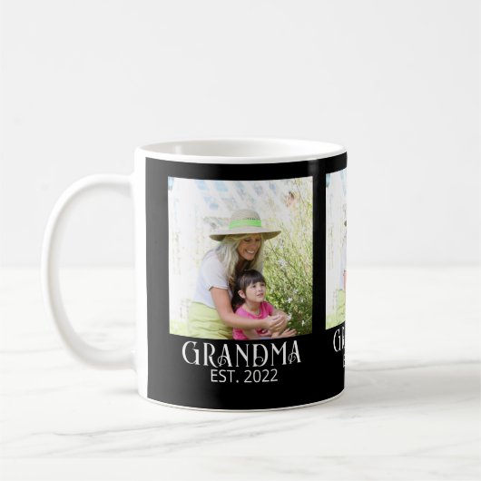 Oma Opgericht Script Black 3 Foto  Koffiemok (Links)