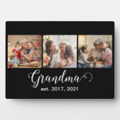 Oma Opgericht Script Cadeau 3 Foto Fotoplaat (voorkant)