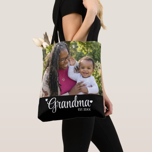 Oma Opgericht Script Foto Cadeau Tote Bag (Dichtbij)