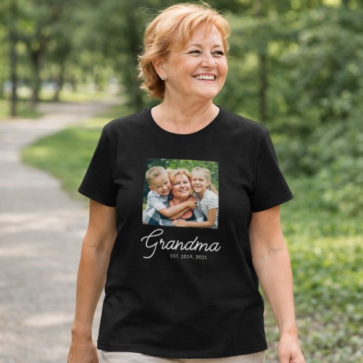 Oma Opgericht Script Foto T-shirt