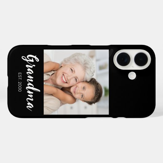 Oma Opgericht Script Foto Zwarte Hoes-Case-Mate  Case-Mate iPhone Case (Achterkant (horizontaal))