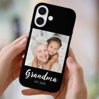 Oma Opgericht Script Foto Zwarte Hoes-Case-Mate