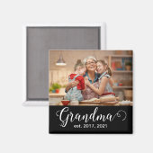 Oma Opgericht Script Geschenk Foto Magneet (Voorkant / Achterkant)