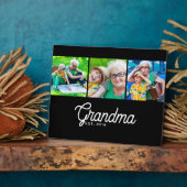 Oma Opgericht Script Zwart 3 Foto Fotoplaat (Zijkant)