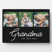 Oma Opgericht Script Zwart 3 Foto Fotoplaat (voorkant)