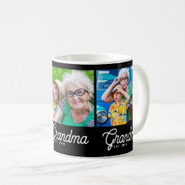 Oma Opgericht Script Zwart 3 Foto Geïsoleerd Koffiemok