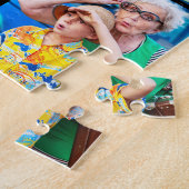 Oma Opgericht Script Zwart 3 Foto Legpuzzel (Zijkant)
