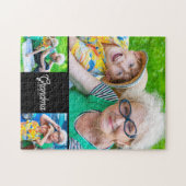 Oma Opgericht Script Zwart 3 Foto Legpuzzel (Horizontaal)