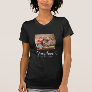 Oma Opgericht Witte Script Foto T-shirt