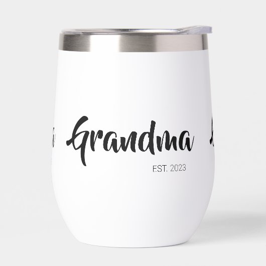 Oma Opgericht Zwart Wit Script Cadeau (Links)