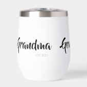 Oma Opgericht Zwart Wit Script Cadeau (Voorkant)