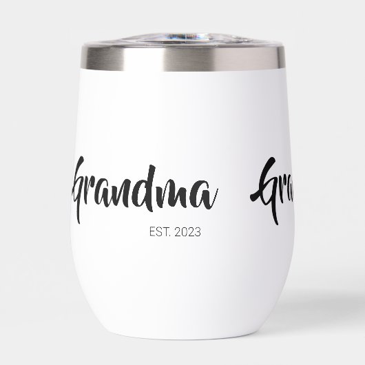 Oma Opgericht Zwart Wit Script Cadeau (Voorkant)