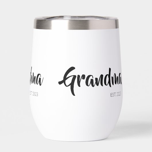 Oma Opgericht Zwart Wit Script Cadeau (Achterkant)
