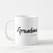 Oma Opgericht Zwart Wit Script Cadeau Koffiemok (Links)