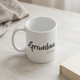 Oma Opgericht Zwart Wit Script Cadeau Koffiemok