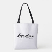 Oma Opgericht Zwart Wit Script Cadeau Tote Bag (Achterkant)