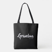 Oma Opgericht Zwart Wit Script Cadeau Tote Bag (Achterkant)