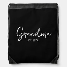Oma Opgericht Zwarte Script Typografie