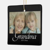 Oma Opgerichte Foto Cadeau Keramisch Ornament (Links)